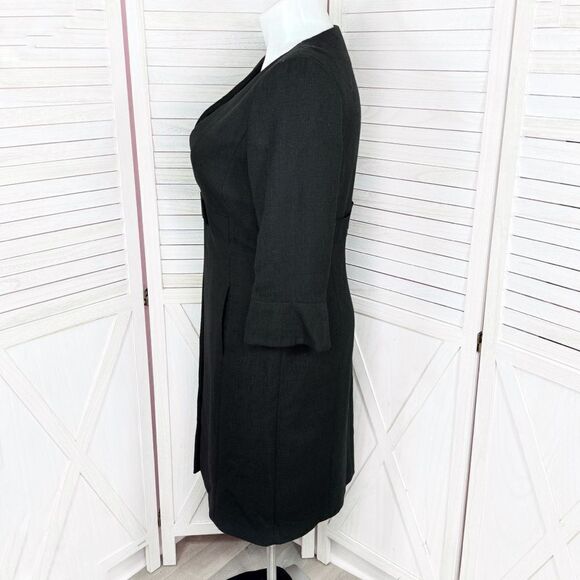 Isabella DeMarco Woven Duster Topper Blazer Jacket Black 10 - Picture 2 of 14